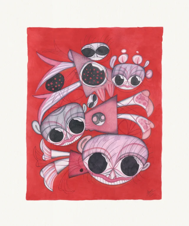 Eyes of fear. Three stages of adolescence